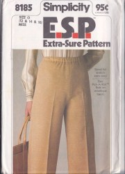 8185 SIMPLICITY PULL ON STRETCH KNIT PANTS PATTERN UNCUT 16-20 OR 14-18 CHOICE